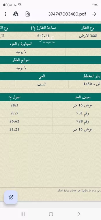 أرض للبيع في شارع 195 السيف, حي السيف, مدينة الدمام, المنطقة الشرقية