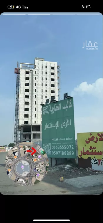أرض للإيجار في شارع طريق الملك عبدالعزيز, حي أبحر الجنوبية, مدينة جدة, منطقة مكة المكرمة صورة 4