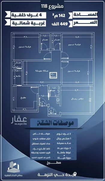 شقة للبيع في شارع احمد الرقيمي, حي النزهة, مدينة جدة, منطقة مكة المكرمة صورة 5