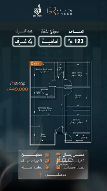 شقة للبيع في شارع نشطون, حي النزهة, مدينة جدة, منطقة مكة المكرمة