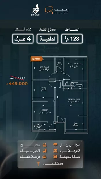 شقة للبيع في شارع نشطون, حي النزهة, مدينة جدة, منطقة مكة المكرمة