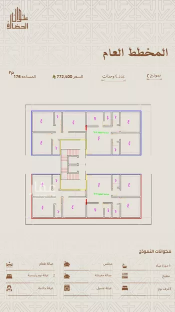 شقة للبيع في شارع عبدالروؤف البحراني, حي النعيم, مدينة جدة, منطقة مكة المكرمة صورة 2