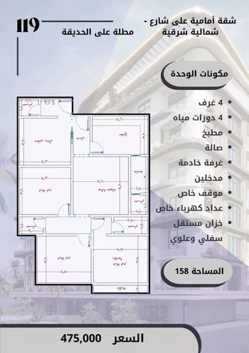 شقة للبيع في شارع الواحة, حي الواحة, مدينة جدة, منطقة مكة المكرمة صورة 3