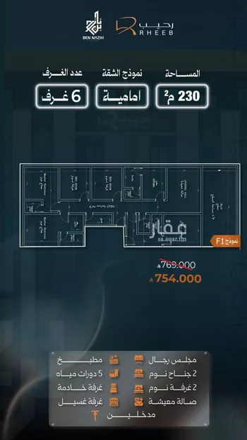 شقة للبيع في شارع نشطون, حي النزهة, مدينة جدة, منطقة مكة المكرمة صورة 2