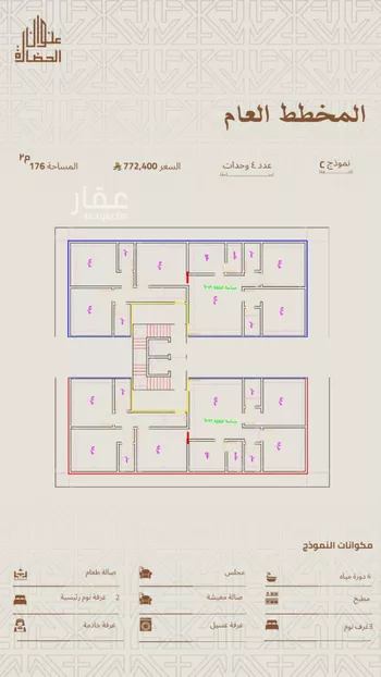 شقة للبيع في شارع عبدالروؤف البحراني, حي النعيم, مدينة جدة, منطقة مكة المكرمة صورة 2