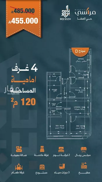 شقة للبيع في شارع زياد الأحرش, حي الصفاء, مدينة جدة, منطقة مكة المكرمة صورة 3