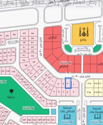 أرض للبيع في شارع عبدالرحمن القاري, حي الصقور, مدينة الاحساء, المنطقة الشرقية