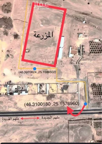 أرض للبيع في شارع ملهم, حي ملهم, مدينة ملهم, منطقة الرياض صورة 2