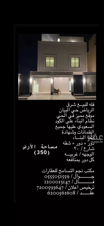 فيلا للبيع في شارع أحمد بن محمد المرثدي, حي البيان, مدينة الرياض, منطقة الرياض