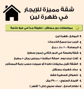 شقة للإيجار في شارع رقم 272, حي ظهرة لبن, مدينة الرياض, منطقة الرياض