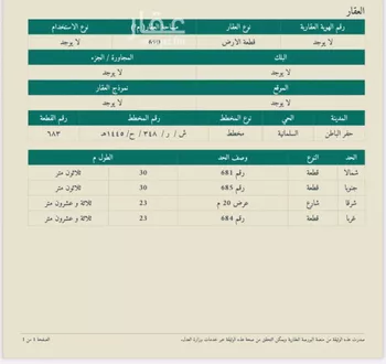 أرض للبيع في شارع السلمانية 67, حي حي هجرة السليمانية, مدينة حفر الباطن, المنطقة الشرقية
