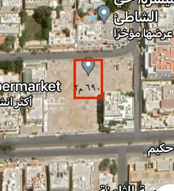 أرض للبيع في شارع محمد بن ظهيره, حي الشاطئ, مدينة جدة, منطقة مكة المكرمة