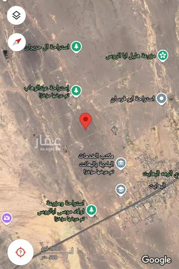 أرض للبيع في شارع فرعي, حي البعايث, مدينة البعايث, منطقة حائل