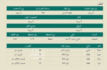 أرض للبيع في شارع طاهر العمراني, حي الملك عبدالله, مدينة المجمعه, منطقة الرياض صورة 4