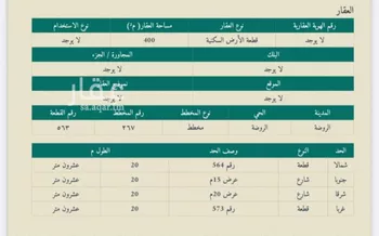 أرض للبيع في شارع 8754, حي الروضة, مدينة الغزالة - الروضه, منطقة حائل صورة 2