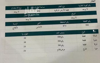 أرض للبيع في شارع داخلي , حي الأندلس, مدينة الافلاج, منطقة الرياض صورة 3
