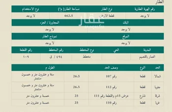 أرض للبيع في شارع داخلي , حي العمار, مدينة العمار, منطقة القصيم صورة 2