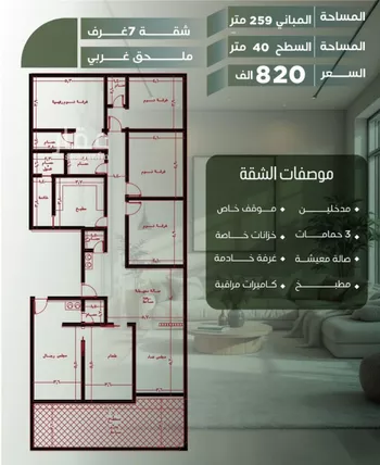 شقة للبيع في شارع أبو الحسن التميمى, حي الصفاء, مدينة جدة, منطقة مكة المكرمة صورة 5