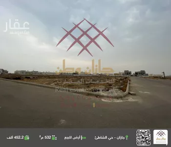 أرض للبيع في شارع المحمدية 1 3, حي المحمدية 1, مدينة جازان, منطقة جازان