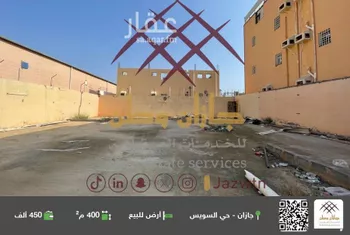 أرض للبيع في شارع تبوك, حي السويس 2, مدينة جازان, منطقة جازان