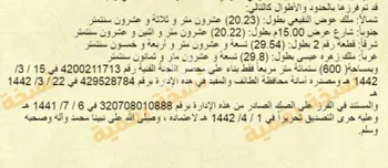 أرض للبيع في شارع محمود الراجحي, حي القلت, مدينة امارة منطقة مكة المكرمة - الطائف, منطقة مكة المكرمة