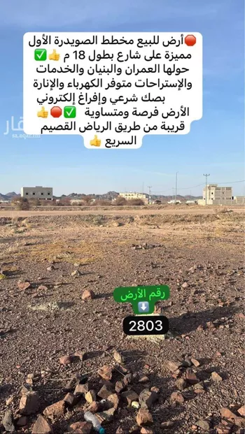 أرض للبيع في شارع زينب بنت الحافظ الطبرية, حي الصويدرة, مدينة المدينه المنوره, منطقة المدينة المنورة صورة 5