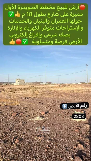 أرض للبيع في شارع زينب بنت الحافظ الطبرية, حي الصويدرة, مدينة المدينه المنوره, منطقة المدينة المنورة صورة 4