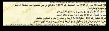 أرض للبيع في حي ضاحية نمار, مدينة الرياض, منطقة الرياض صورة 2