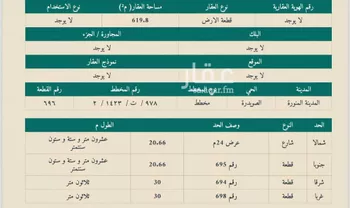 أرض للبيع في حي الصويدرة, مدينة المدينه المنوره, منطقة المدينة المنورة