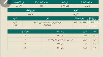 أرض للبيع في شارع الملك سعود بن عبدالعزيز, حي طيبة, مدينة المدينه المنوره, منطقة المدينة المنورة صورة 2