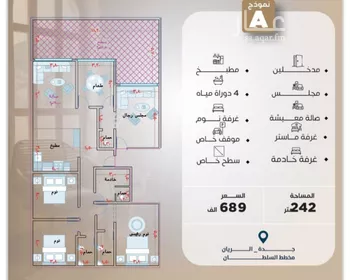 شقة للبيع في شارع علي البنيان, حي الريان, مدينة جدة, منطقة مكة المكرمة صورة 3