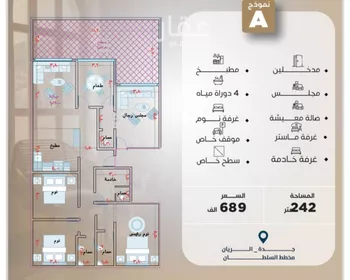 شقة للبيع في شارع يزيد بن الاصم, حي الريان, مدينة جدة, منطقة مكة المكرمة صورة 5