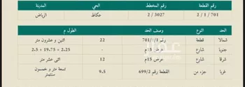 أرض للبيع في شارع أم يونس, حي عكاظ, مدينة الرياض, منطقة الرياض صورة 2