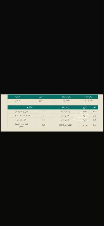 أرض للبيع في شارع أم يونس, حي عكاظ, مدينة الرياض, منطقة الرياض صورة 2