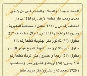 أرض للبيع في حي حي الروابي, مدينة النعيريه, المنطقة الشرقية صورة 3