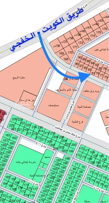 أرض للبيع في شارع الامير بندر بن عبدالعزيز, حي الربيع, مدينة النعيريه, المنطقة الشرقية صورة 2