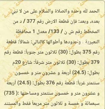 أرض للبيع في حي حي الشهداء, مدينة النعيريه, المنطقة الشرقية صورة 3