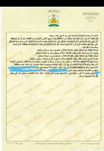 أرض للإيجار في شارع زهرة الربيع, حي هجره الذيبيه وخضراء, مدينة هجره الذيبيه وخضراء, منطقة الرياض صورة 2