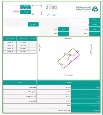 أرض للبيع في شارع المندسة 514 ، المدينة المنورة ، منطقة المدينة المنورة صورة 2