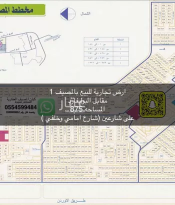 أرض للبيع في شارع شارع الجبيل, حي المصيف, مدينة تبوك, منطقة تبوك صورة 3