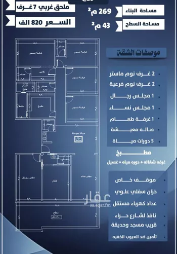 شقة للبيع في شارع احمد الرقيمي, حي النزهة, مدينة جدة, منطقة مكة المكرمة صورة 5