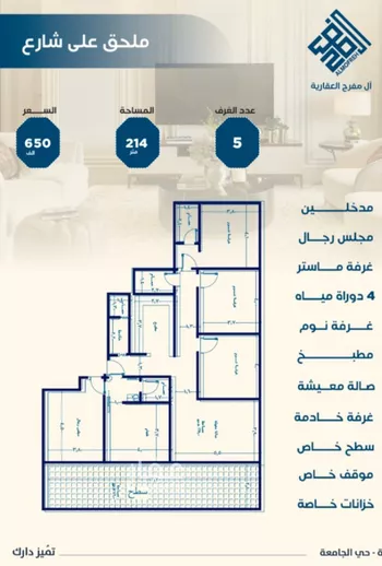 شقة للبيع في شارع الصفار, حي الجامعة, مدينة جدة, منطقة مكة المكرمة