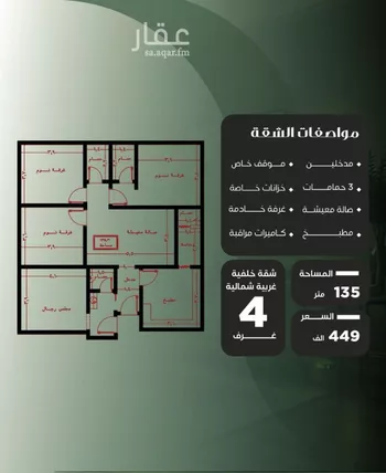 شقة للبيع في شارع ظيبان بن عماره, حي النزهة, مدينة جدة, منطقة مكة المكرمة