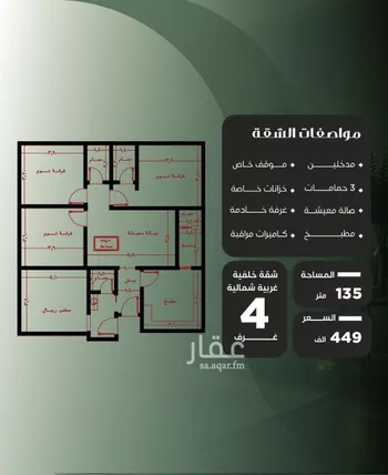 شقة للبيع في شارع ظيبان بن عماره, حي النزهة, مدينة جدة, منطقة مكة المكرمة
