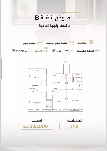 شقة للبيع في شارع الناصر بن الأحمر, حي الصفاء, مدينة جدة, منطقة مكة المكرمة صورة 2
