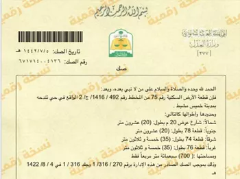 أرض للبيع في شارع الصنهاجي ، حي شمال تندحة ، تندحة ، خميس مشيط