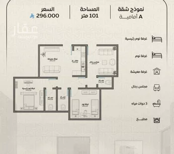 شقة للبيع في شارع عمر بن الحاجب, حي الريان, مدينة جدة, منطقة مكة المكرمة صورة 3