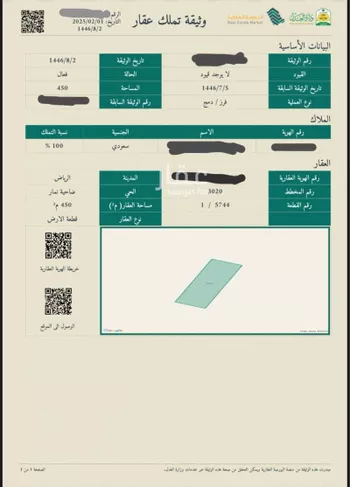 أرض للبيع في حي ضاحية نمار, مدينة الرياض, منطقة الرياض صورة 2
