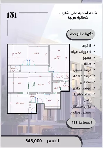 شقة للبيع في شارع الامير عبدالمجيد, حي الصواري, مدينة جدة, منطقة مكة المكرمة صورة 2