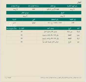 أرض للبيع في شارع 45 الروضة, حي الروضة, مدينة بلقرن, منطقة عسير صورة 2
